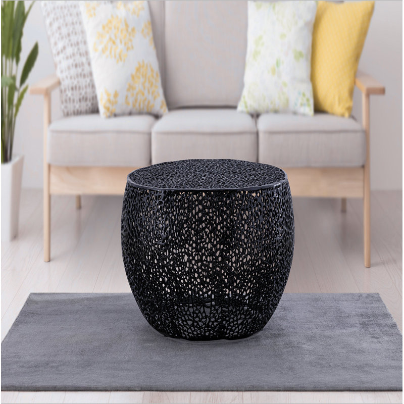 Table basse ronde, Noir