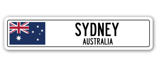 Plaque de rue Sydney en plastique robuste 4 po x 18 po