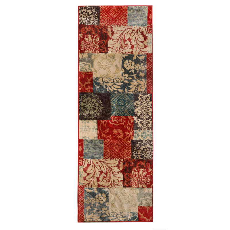 Chemin de table médaillon 100% polypropylène Kennicot, Tapis de couloir 2 pi 7 po x 8 pi