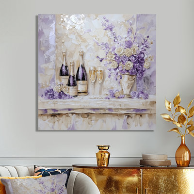 Wine Cellars Majestic In Winter III - Food & Beverage Metal Wall Decor, Wine Metal Print