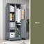 Armoire de rangement à balais avec portes et tablettes verrouillables, armoire de rangement en métal de 65 po de hauteur avec tringle et crochets en S-1164865327