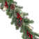 72" Artificial Mixed Frosted Berry Pine Cone Christmas Garland with Geometric Pyramid String Light Set