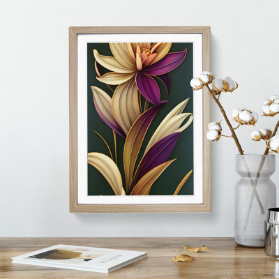XV1022-2521X King Flowers 1 Piece Single Picture Frame Wall Art