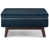 Distressed Dark Blue Faux Leather