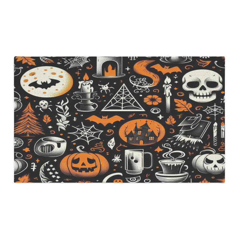 Tapis tressé Minimal Haunts, Rectangulaire 3 pi x 5 pi