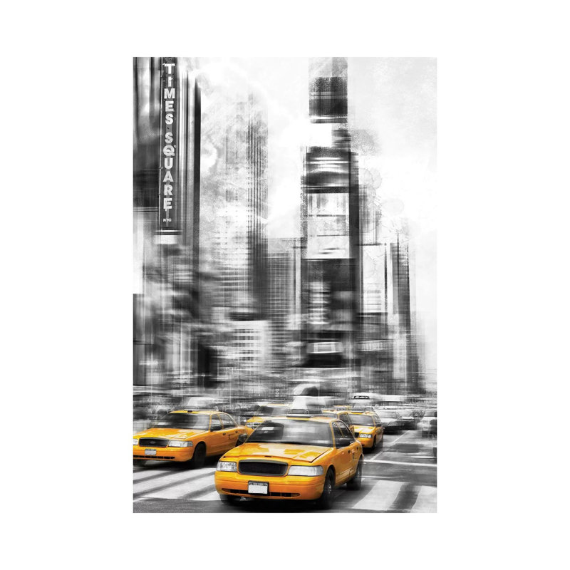 Modern Art Times Square by Melanie Viola - Wrapped Canvas Print, 66.04 cm H x 45.72 cm W x 1.91 cm D