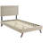 Virginia Platform Bed with Round Splayed Legs-1012535142-1012535140