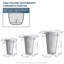 Ensemble de 3 grandes pots de fleurs d'intérieur / d'extérieur carrés 24 po, 18,5 po et 16 po-1494094883