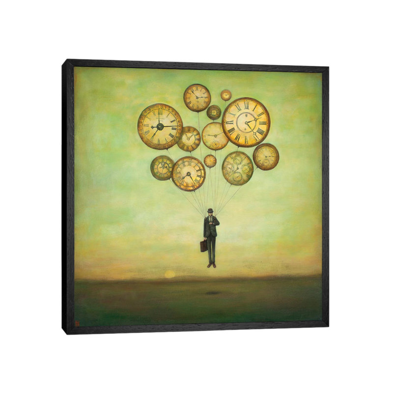Waiting For Time To Fly by Duy Huynh - Painting on Canvas, 93.98 cm H x 93.98 cm W, Black Framed