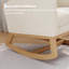Chaise berçante Nursery, fauteuil oscillant en molleton avec repose-pieds, haut dossier pour chambre à coucher, blanc-1251865344