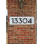 Floating Modern 6" Number Horizontal Address Plaque (5 Characters) - Hunter Green/Gold-627383586-627428533