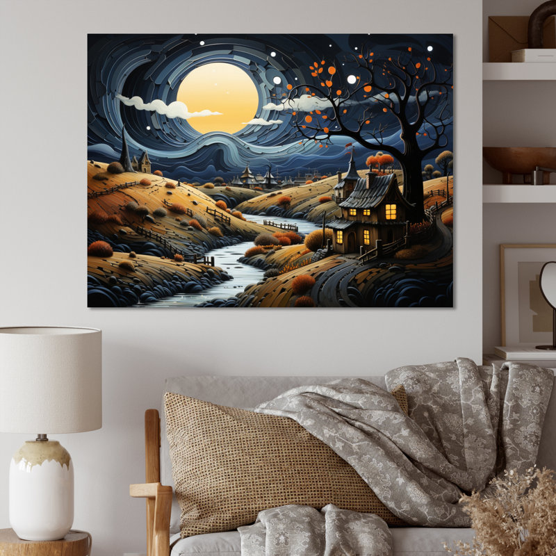 «Countryside Moody Skies II», reproduction sur toile, H 16 po x l 32 po x P 1 po, Toile tendue