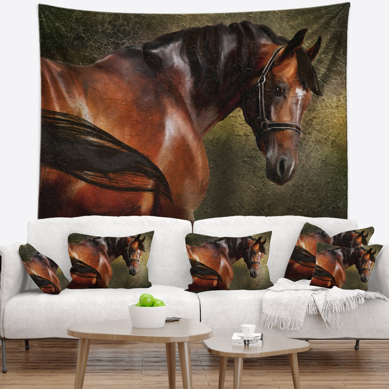 Tapisserie Animal The Thoroughbred, H 50 po x l 60 po
