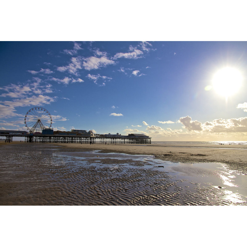 Blackpool Central Beach - Wrapped Canvas Print, 20cm H x 30cm W x 3.8cm D