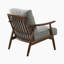 Chaise d'appoint Cardone 31 po Mid-Century avec revêtement en chenille, structure en bois d'hévéa massif, ressorts en mousse-1482059975