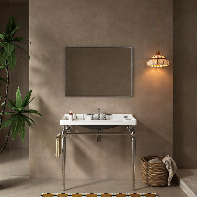 Stylish Ceramic Sink Stand, White