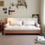 Canapé-lit standard en rotin beige et blanc-117167585