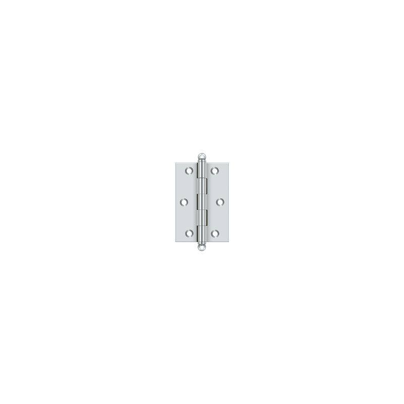 3'' x 2'' Butt Bearing Hinge, Polished Chrome