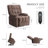 93"W Oversized Power Recliner Sofa Lift Assist Chair - Heated Massage Electric Recliner with Super Soft Padding & Side Pocket-938263132
