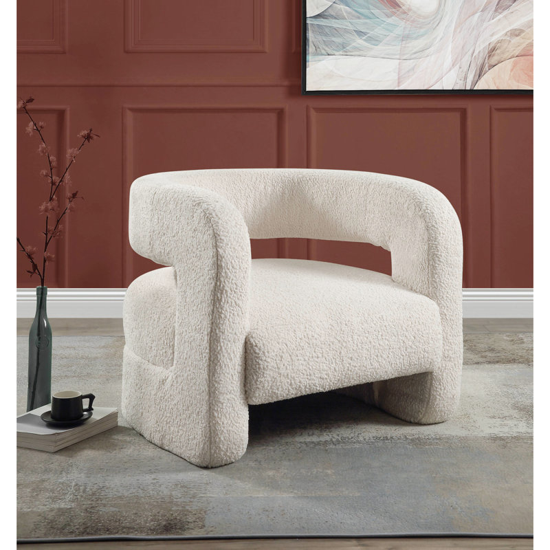 Chaise blanche moderne à dossier serré Newton