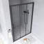 54 po X P 70 po H Porte de douche semi-encadrée au fini noir mat