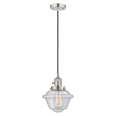 Franklin Restoration - Grourke - 1 Light Cord Hung Mini Pendant - On-Off Turn Switch - LED Bulb