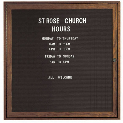 AARCO No Felt Wood Letter Board