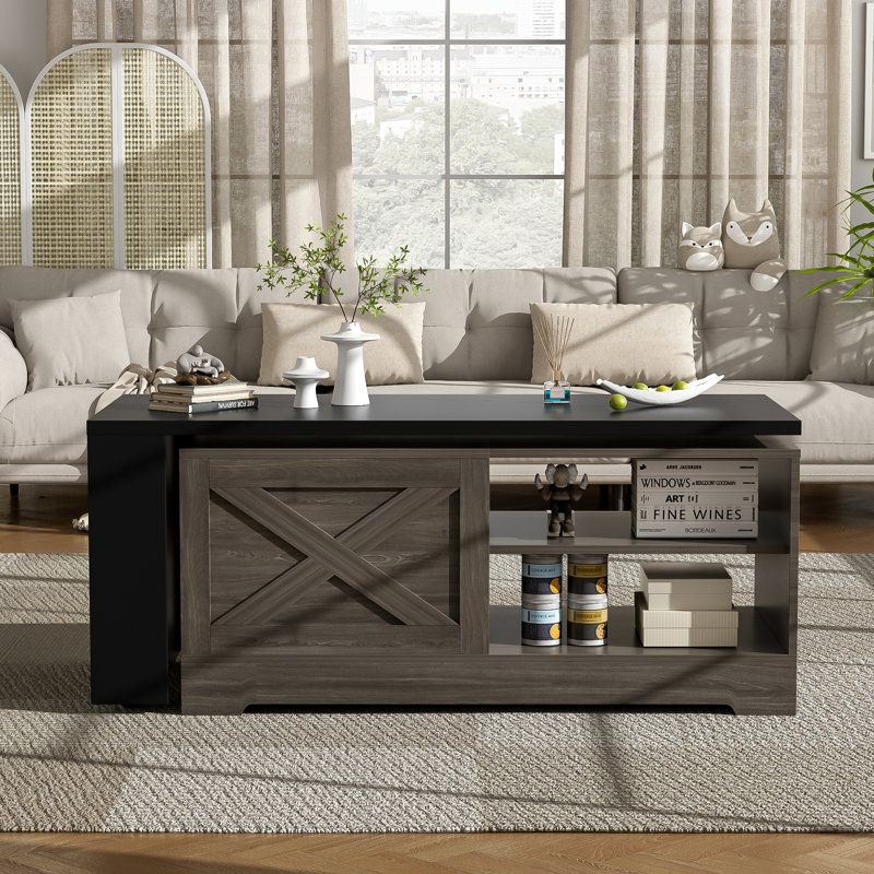 Table basse Farmhouse, Brun