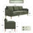 84'' W Upholstered  Modern Square Arm Sofa-1742667605