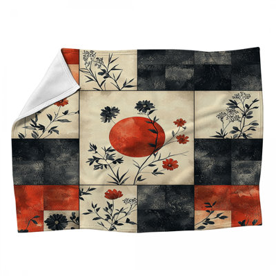 Jeté en molleton Floral Tapisserie - Jets botaniques pour canapés ou lits