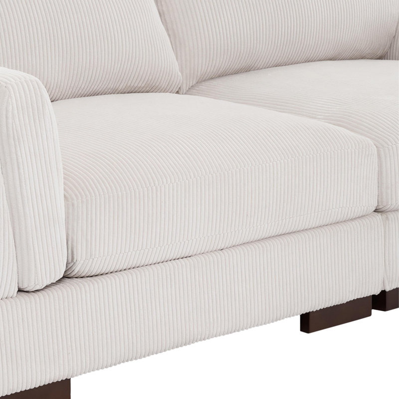 Ainara 230Cm Square Arms Sofa, Beige