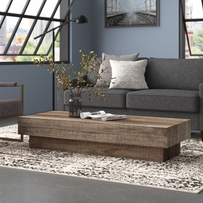 Kingsburg Solid Wood Pedestal Coffee Table