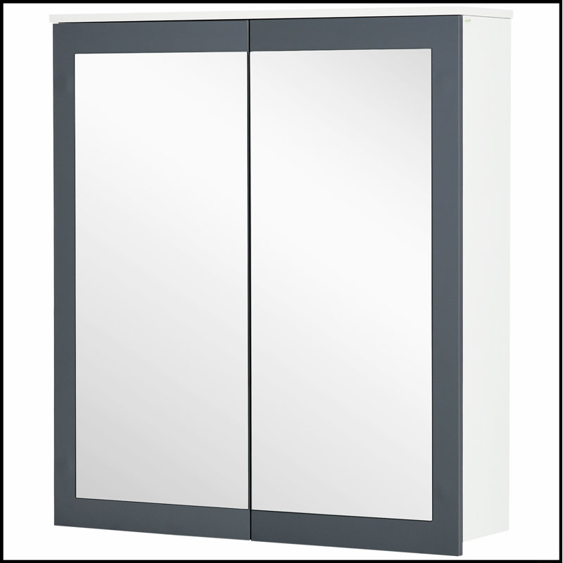 Armoire à pharmacie murale avec miroir et tablettes réglables, parfaite pour les salles de bain modernes et un rangement efficace