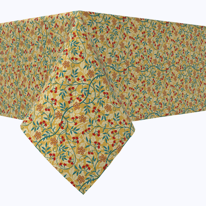 Rectangular Tablecloth, 100% Cotton, Floral 67, 120" x 60"