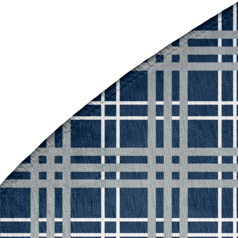 Plaid Indoor Rug, Round 5'