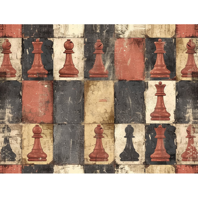 Chess Throw Pillow, Game  Pillows, 26"H x 26"W