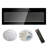 36 Inch Recessed Ultra Thin Tempered Glass Front Wall Mounted Electric Fireplace With Remote And Multi Color Flame & Emberbed, LED Light Heater