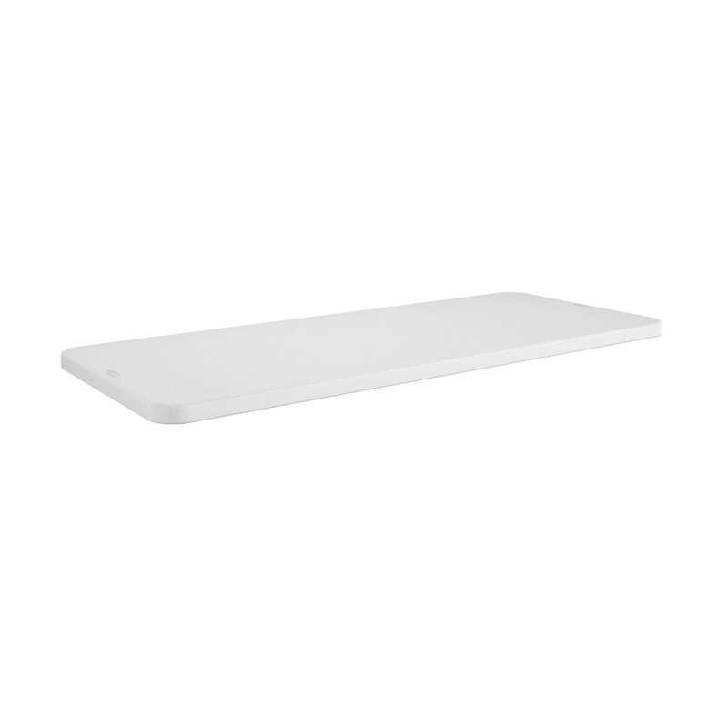 6-Foot White Resin Folding Banquet Table with Steel Frame