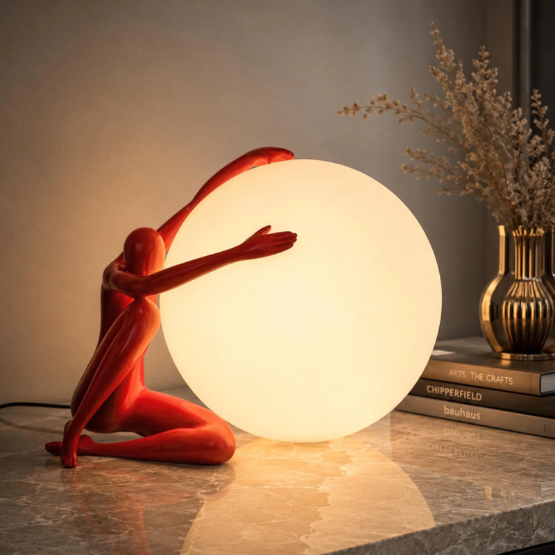 Resin Desk Lamp, Noir