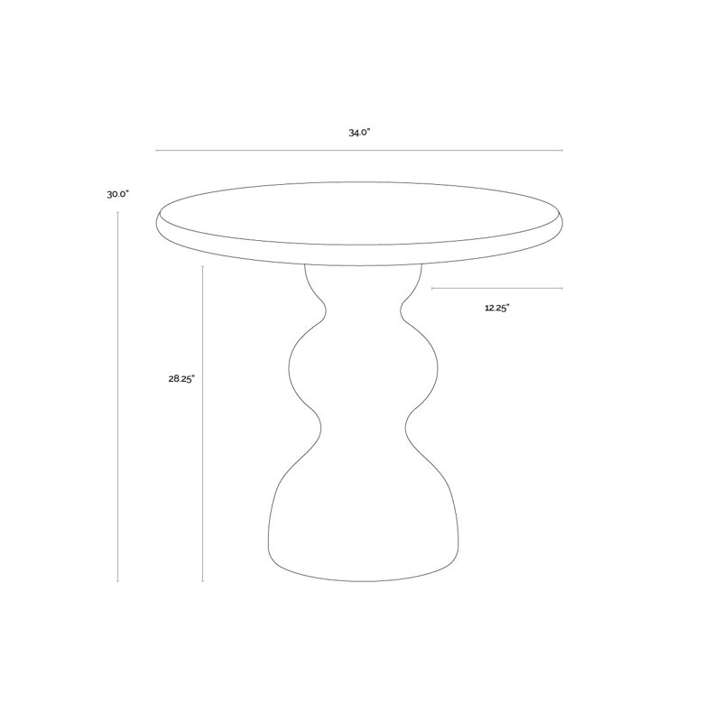 Raul Outdoor Round Bistro Table, Green