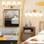 Luminaire de salle de bain à intensité variable avec abat-jour en verre opale lait 5,9 po Romale-336164282-344950977