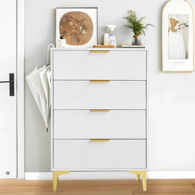 Commode 4 tiroirs pour la chambre à coucher, unité de rangement pour armoire de rangement, commode