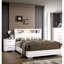 Armoire de chevet contemporaine - Laque blanche ultra brillante, poignées et pieds, 2 tiroirs en bois massif pour chambre à coucher avec revêtement laqué-2013385711