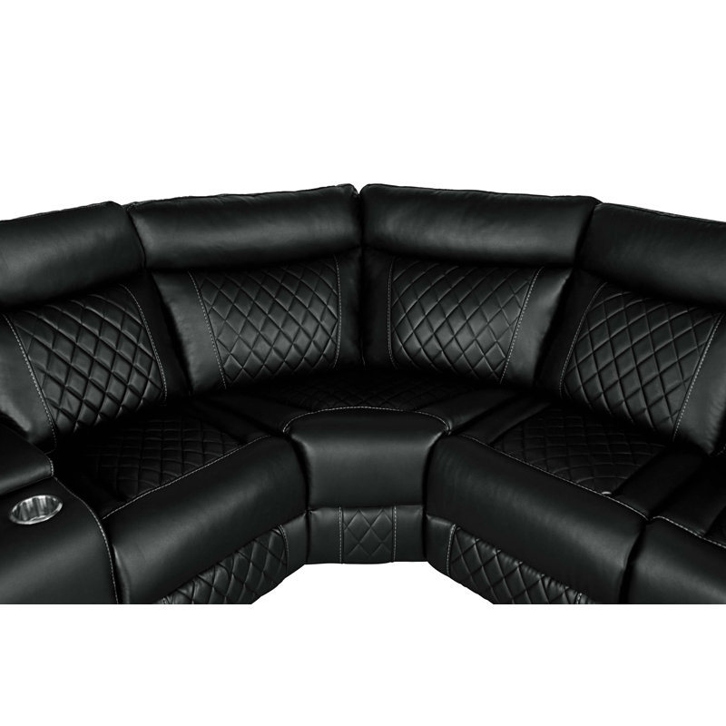 Ashvik Faux Leather Recliner, Black Faux Leather
