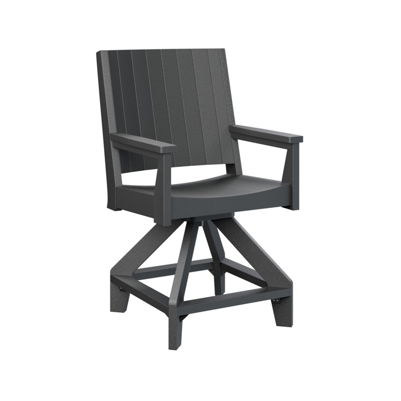 Chaise de comptoir pivotante berlinoise berlinoise berlinoise, Noir, 21.5"