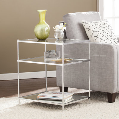 Sydnee Glass Top End Table