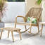 Chaise berçante en rotin