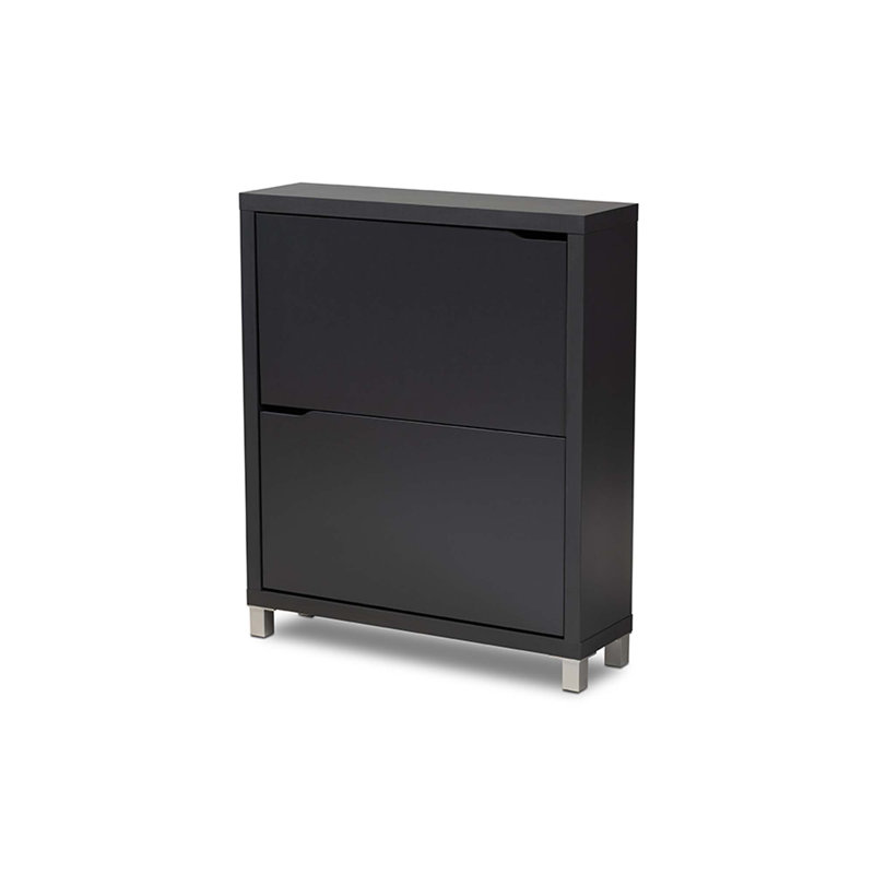 Rochester 12 Pair Shoe Storage Cabinet, Gray