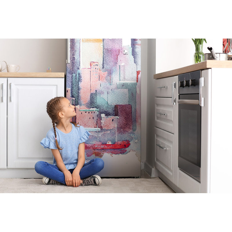City by Water Freezer Door Sticker