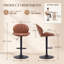 Agapito Bar Stools Adjustable Height Upholstered PU leather Counter Stools with Backrest